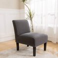 thumbnail image 4 of Armless Accent Chair Slipcovers Stretch Armless Slipper Chair Slipcover Spandex Armless Chair Cover Grey One Size, 4 of 8
