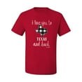 thumbnail image 2 of Wild Bobby, I Love You To Texas And Back Plaid Pop Culture Men's Graphic T-Shirt, Red, Large, 2 of 3