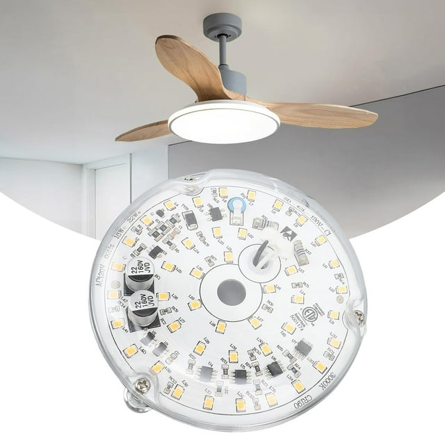 Ceiling Fan LED Light Replacement Dimmable 18W AC120V 2000lm Mount, Energy Saving, Easy to Install, Soft Comfortable Light, High Brightness Long Life, Suitable for Any