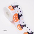 thumbnail image 1 of Cintas de satén de grogrén estampadas para Halloween, suministros de embalaje para decoración artesanal, 5 yardas 67851, 1 of 4