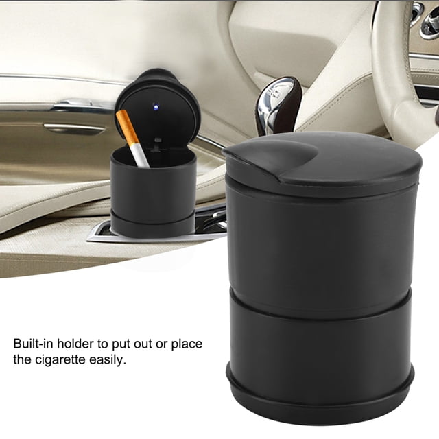 VIFER Portable Auto Car Cigarette Ashtray Cinder Holder with LED Light Portable Cigarette Ashtray