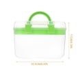 thumbnail image 3 of SHISUYAN Green Plastic Storage Box with Handle for Home School Large Capacity Double Layer Design 7.8x5.1x3.9 Inches, 3 of 9