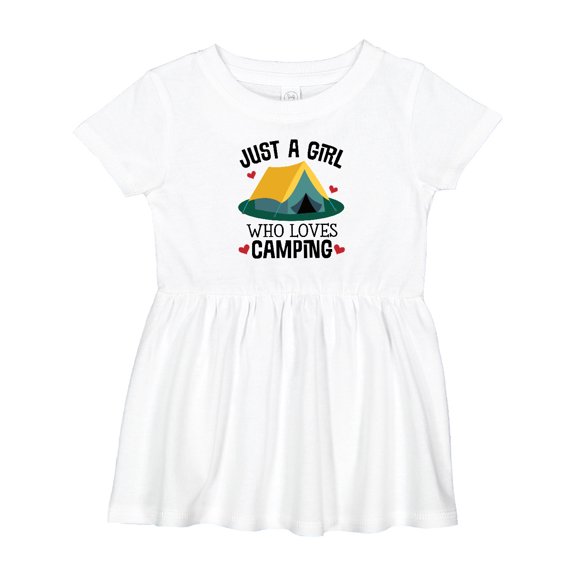 Inktastic Just a Girl Who Loves Camping Girls Baby Dress