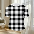thumbnail image 5 of Big & Tall Waffleknit T Shirts for Men Plus Size S-5X Short Sleeve Tshirts Shirt Mens Pullover Plaid Printed Crewneck Loungewear Workout Tees Tops, 5 of 6