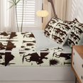 thumbnail image 5 of Homewish Retro Western Cowboy Zipper Full Size Comforter Sets with Fitted Sheet and 2 Pillowcases,Vintage Desert Cactus Zipper Bedding Set,Light Gray Reversible,4pcs, 5 of 8