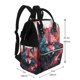 thumbnail image 2 of Easygdp Red Flame Wolf Head para Bolsa de Bebé de Gran Capacidad con Múltiples Bolsillos, Bolsa de Pañales para Padres, Bolsa de Viaje Organizada y Elegante, 2 of 6