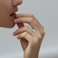 thumbnail image 3 of UneDouce Cushion Cut Halo Engagement Rings for Women, 18K White Gold Plated Cubic Zirconia Love Promise Rings for Her, Anniversary Solitaire CZ Simulated Diamond Ring Size 8, 3 of 6