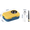 thumbnail image 4 of Lubelski 1 Set Lunch Container Eco-friendly Leak-proof 304 Stainless Steel 4 Compartment Food Storage Container for Children, 4 of 9