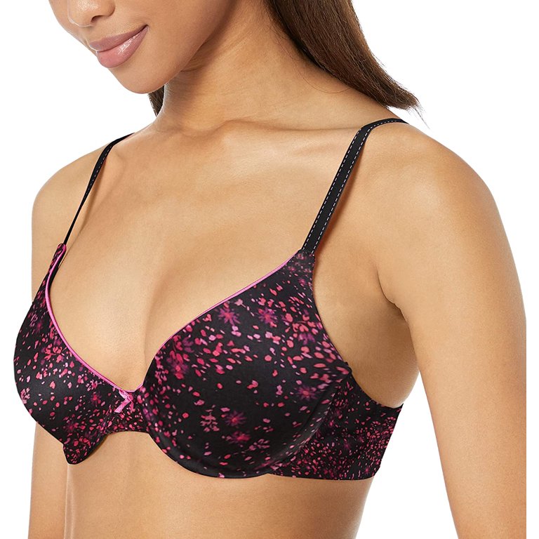 Maidenform Comfy Soft Demi Underwire Bra Black/Body Beige Lining