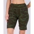thumbnail image 4 of Real Essentials 4 Pack: Women's 9" Bermuda Long High Waisted Shorts with Pockets Casual Workout Athletic (Available in Plus), 4 of 7