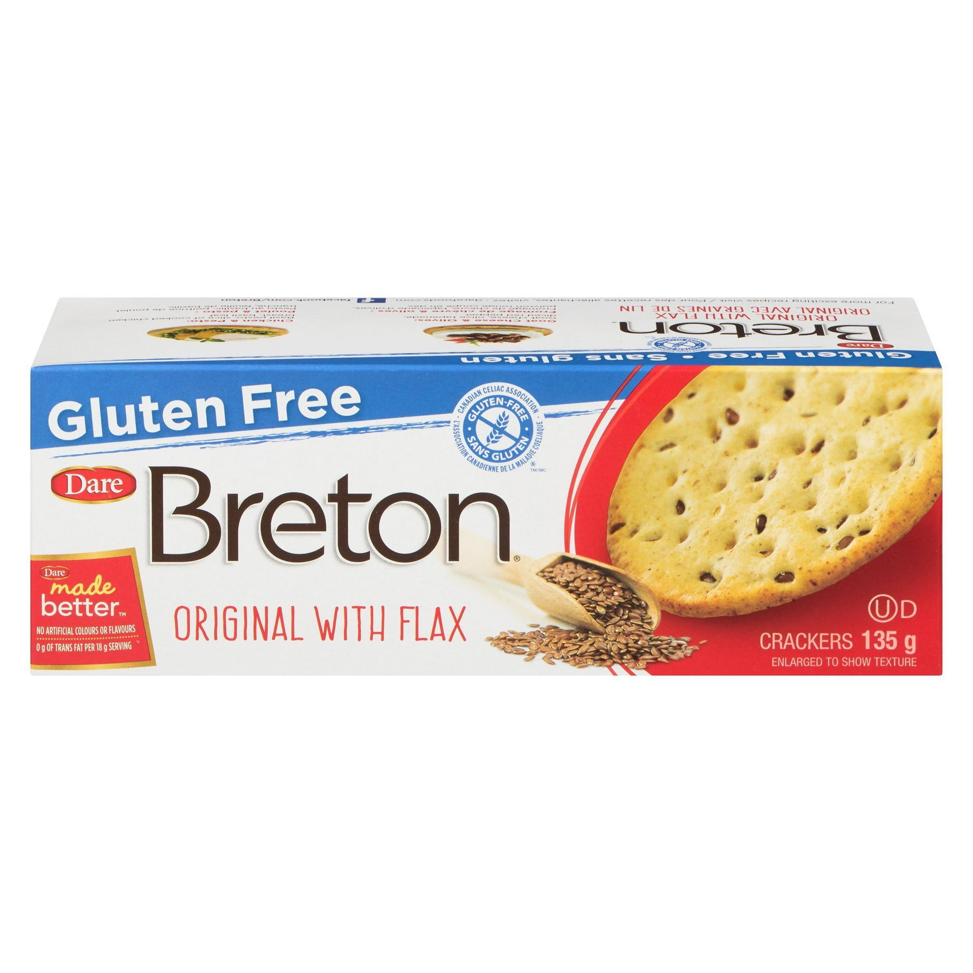 Breton Gluten Free Original with Flax Crackers, Dare, 135 g