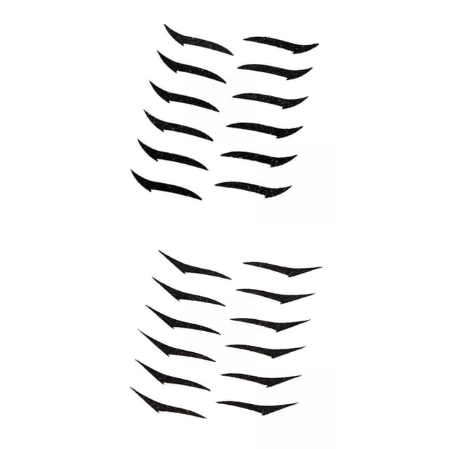 12 Pares de Pegatinas delineador de ojos Macarena Reutilizables para Maquillaje de Ojos