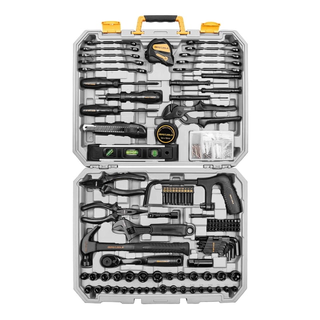 Kit de herramientas DEKOPRO de 218 piezas para uso general con funda