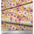 thumbnail image 3 of Soimoi Poly Georgette Fabric Cosmos Floral Printed Fabric 1 Yard 52 Inch Wide, 3 of 3