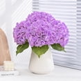 thumbnail image 2 of Hydrangea Artificial Flowers, Latex Real Touch Hydrangeas Lifelike Large Hydrangea Flowers for Home Decor Party Arrangements Wedding Bouquets Centerpieces (Light Purple), 2 of 5
