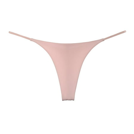 

PEASKJP Boyshorts Panties for Women Hi-Cut High Waisted Thongs for Women Underwear Soft Stretchy High Rise Thong Panties Pink L