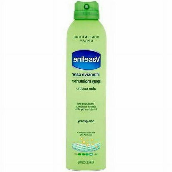Vaseline Spray and Go Moisturizer in Aloe Fresh Soothing Hand & Body Lotion, 6.5 Ounces