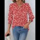 thumbnail image 5 of Blusas de Moda para Mujer 2025, Blusas Informales de Negocios con Mangas 3/4, Camisetas de Verano. Rojo XXL, 5 of 9