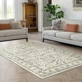 thumbnail image 3 of Living Room Area Rugs 5x7: Washable Rug Boho Soft Non-Slip Low Pile Stain Resistant Foldable Carpet for Bedroom Playroom Dining Room Office Kitchen Farmhouse Home Decor Rug-Cream Color, 3 of 18