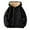 Black, variant on Warm Winter Hooded Pullover Outerwear For Girls And Boys Cozy Lined Jacket With Thick Lamb Wool For Big Kids Casual Cold Weather Wear Girls Winter Jacket Girls and Toddlers' Warm Puffer Coat