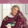 thumbnail image 3 of Mothers Day Blanket for Grandma, Gifts for Grandma, Grandma Birthday Gifts, Grandma Gifts, Great Grandma Gifts, I Love You Grandma Blanket, Soft Throw Blanket 60" x 50", Burgundy, 3 of 6