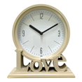 thumbnail image 2 of Reloj de mesa geométrico elegante, funciona con pilas, cuarzo superalimentado. Rosa, 2 of 9
