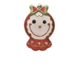 thumbnail image 2 of Northlight 8.5" Red and Green Glittered Shatterproof Gingerbread Girl Christmas Ornament, 2 of 2