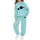 thumbnail image 4 of Cowsor Little Girls Outfits 2 Piece Toddler Long Sleeve Sweatshirt Leggings Pants Clothing Set, 4 of 5