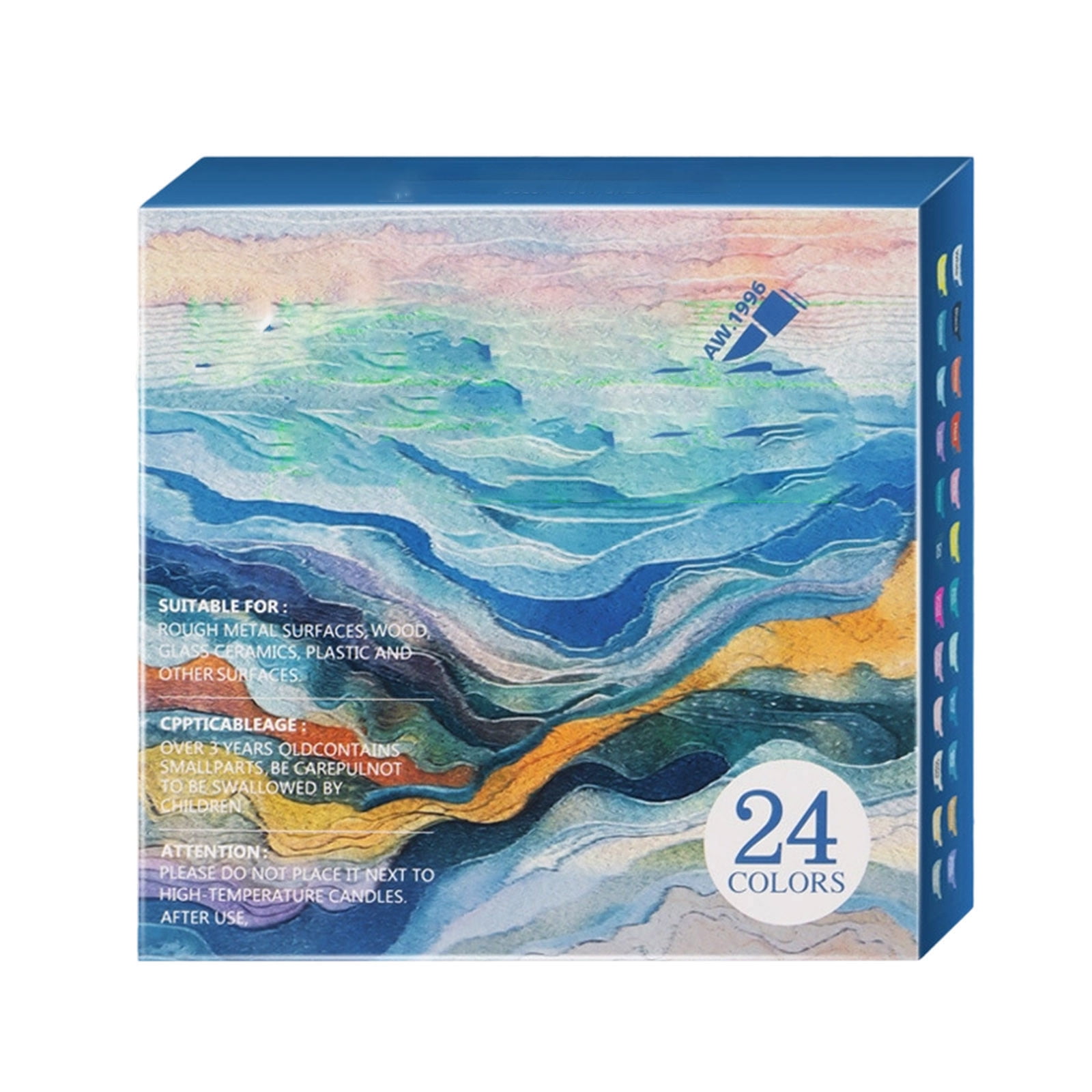 Set Di Penne Gel Acriliche Multicolori – 12/24/48 Colori, A Base D’acqua, Punte Intercambiabili, Per Tela, Legno, Stoffa E Carta