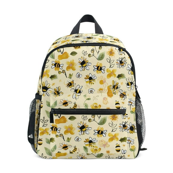 ALAZA Bee and Floral School Backpack Small Bookbag Mini Bags