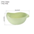 thumbnail image 2 of Uxcell Kitchen Rice Washing Bowl with Handle Vegetables Fruit Washing Basket Kitchen Drain Basket-Green+Pink 3Pcs, 2 of 6