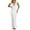 T#White521, variant on CAIVO Women Elegant Satin V-Neck Backless Midi Dress For Party Evening Gown Summer Casual Dresses Solid Color Boho Sundress