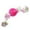 Pink, variant on Nilnehc Dog Rope Chew Toy,TPR Ball Tug Toy with Double Knots,Interactive Teeth Cleaning Toy for Small Medium Dogs,Indoor Outdoor Play,Blue 7.9in