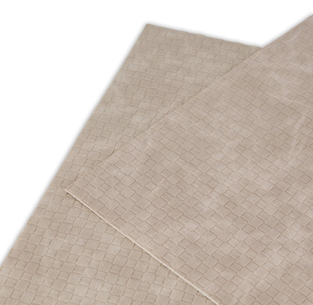 Ala Carte by Dainty Home Sorrento Basketweave Textured Faux Leather Placemats – Set of 4, Reversible, Non-Slip, Washable, Heat & Tear Resistant – 12x18 in Dining Table Mats