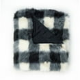 thumbnail image 3 of ORIENT HOME COLLECTION De Moocci Buffalo Plaid Fuzzy Sweater-knit Faux Fur Throw Blanket Red/Black Farmhouse, Country, Mid-Century Modern, 3 of 5