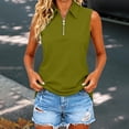 thumbnail image 5 of Womens Summer Tank Tops formal Collared Button Sleeveless Blouse Sleeveless Tops for Women Bronze Xl, 5 of 9