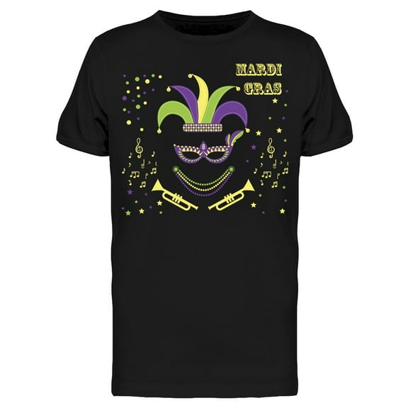 Smartprints Mens Graphic Tee - Mardi Gras - Regular Fit 100% Cotton