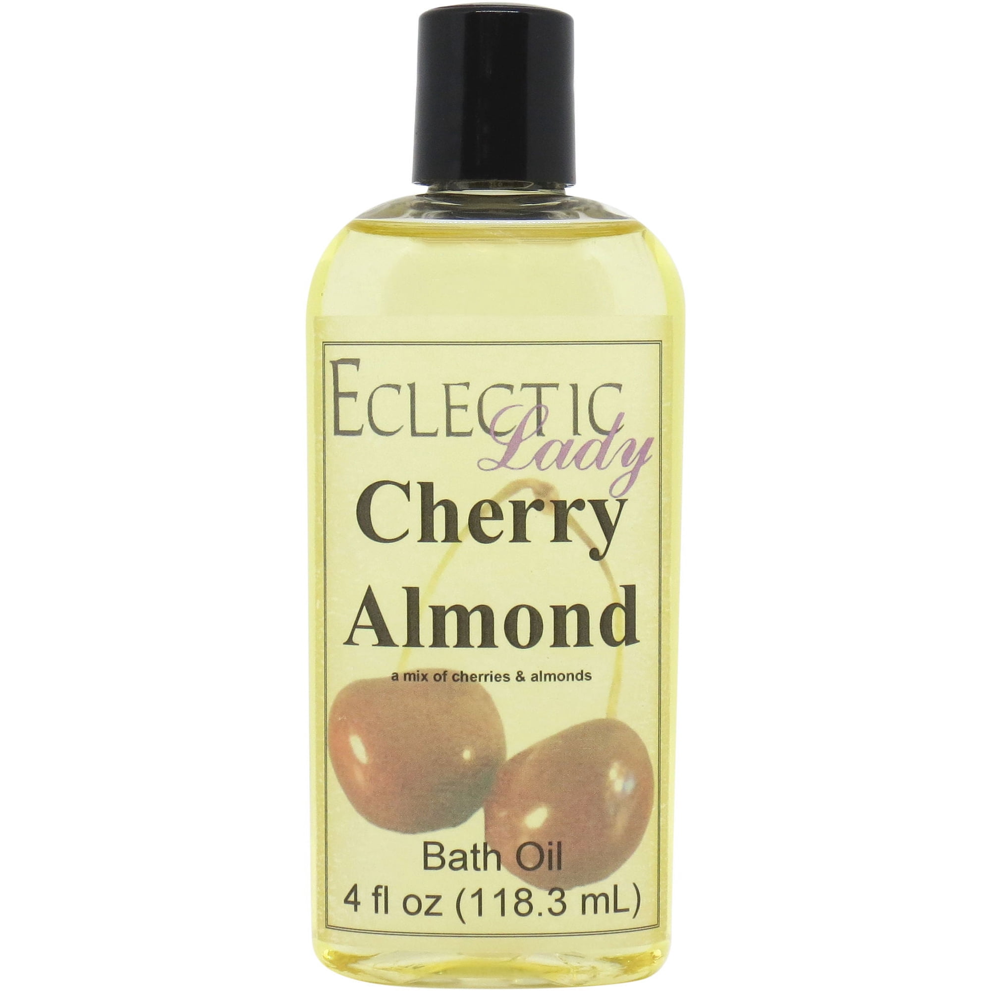 Cherry Almond Bath Oil - Scented Body Oil - Relaxing & Moisturizing Bathing Oil - Fragrance Body Oil For Dry & Rough Sensitive Skin - 4 oz