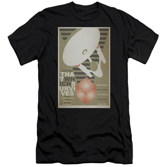 Star Trek Tos Episode 72 Adult 30/1 T-Shirt Black