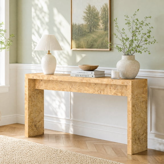 Fowroa 64" Console Table, Narrow Sofa Console Table,Entryway Table ,Behind The Couch Table for Living Room,Hallway Wood