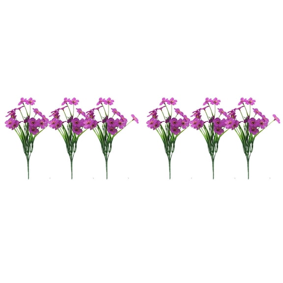 6 Bundles Eucalyptus Artificial Flowers, 14.2'' UV Resistant Colorful Flower, Home Garden Decoration, for Indoor Outside Home Indoor Planter Porch Yard