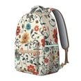 thumbnail image 3 of Boho Floral Design Backpack for Students Lightweight and Wear-Resistant School Bag with Tropical Flower and Leaves Pattern, 3 of 6