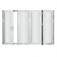 thumbnail image 2 of KaMic 120" x 96" 4 Panels Aluminum Folding Door In White, One Door Right Swing Out Three Door Folded From Left To Right, 2 of 3