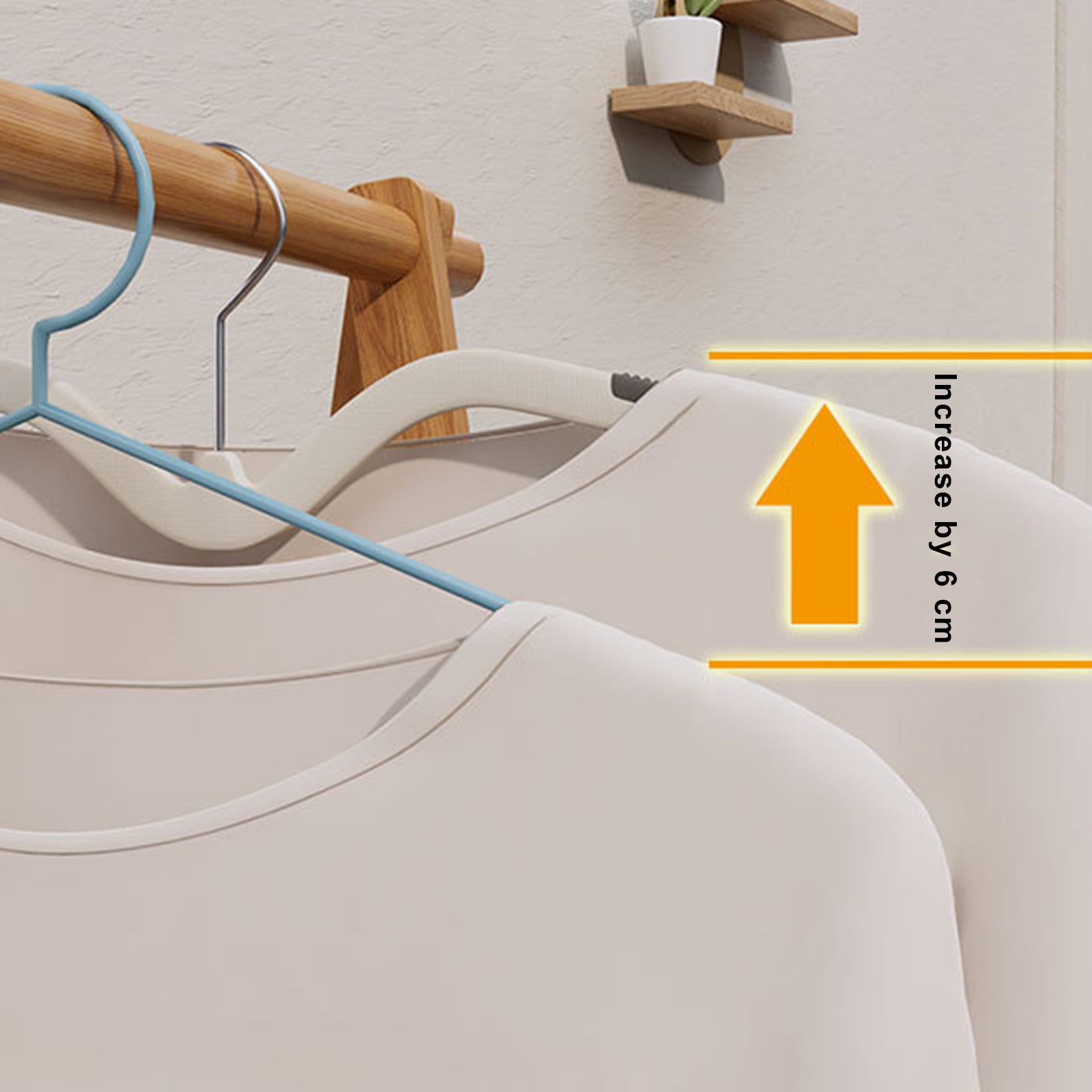 VWRXBZ Clothes Hanger, 16.53x5.91x0.78 Inch Short Neck Hanger Non-slip Thickened Clothes Hanger Household Storage Rack Hanger Creates The GoodHanger Space Saving Wardrobe Universal Hanger 10pcs