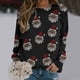 thumbnail image 2 of Gibobby Sudadera navideña mujer Sudadera con cuello redondo y estampado de Navidad para mujer, camisetas informales de manga larga para entrenamiento(Blanco,CH), 2 of 4