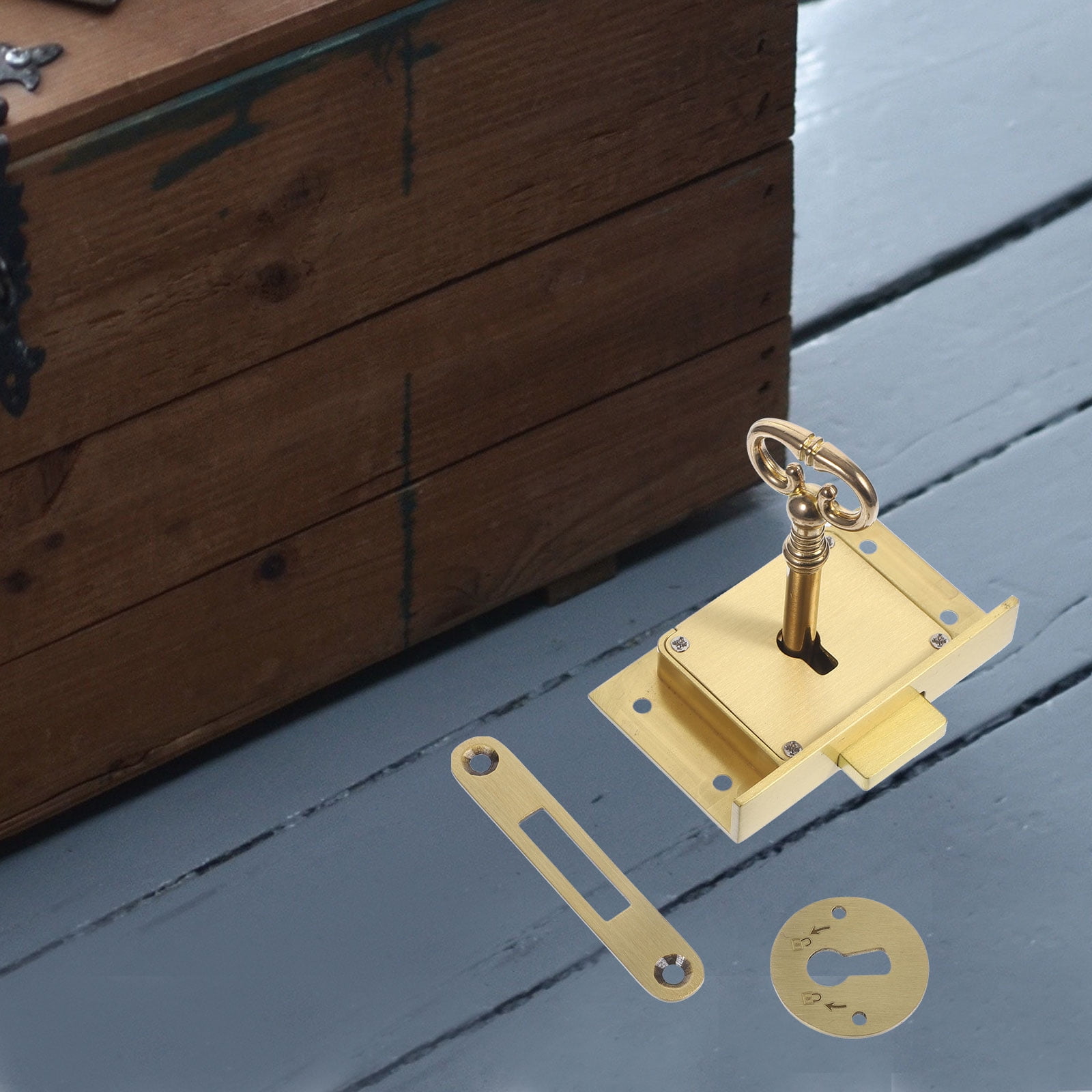 Raindrops 2 Sets  of File Cabinet Lock Secure Drawer Lock Brass File Wooden Box Safety Lock Replacement