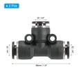 thumbnail image 2 of Uxcell OD Tee Plastic Push to Connect Fittings, T Shaped 3 Ways Tube Connect Push Fit Push Lock PE-1/4 for Air Water RO System 1/4 2, 2 of 6