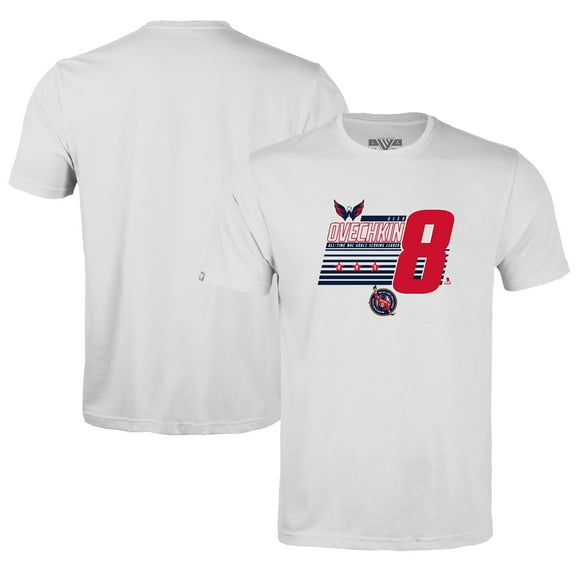 Youth Levelwear Alexander Ovechkin White Washington Capitals NHL All-Time Leading Goal Scorer Milestone Stripes Name &