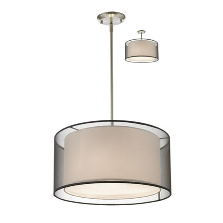 

3 Light Convertible Pendant 192-18BK-C