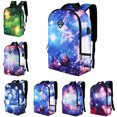 thumbnail image 2 of School Bag Fashion Starry Sky Pattern Travel Backpack with USB Charging Port, 2 of 2